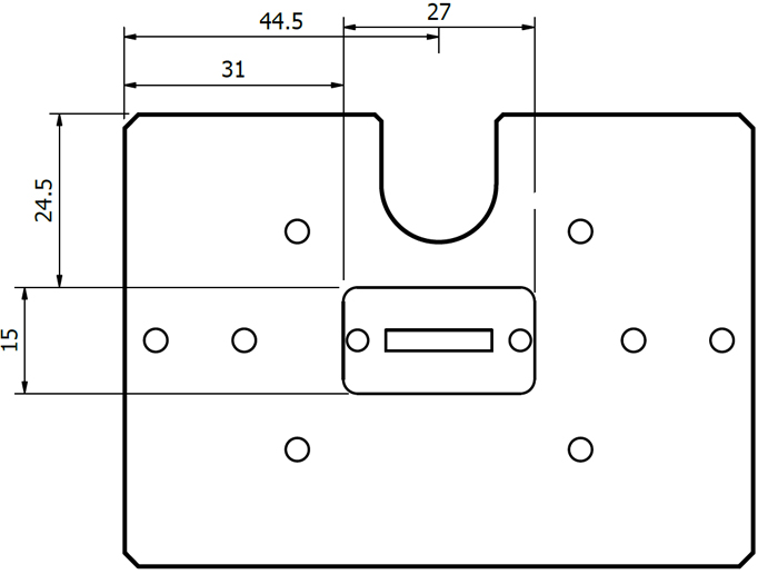 Vacuum Plate for single 2x1inches slide